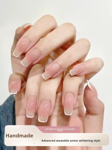 MONLEYTA | Handmade Nail Art Short And Medium Long New 2025 Elegant Wearable False Nails Finished Products Nail Stickers For Autumn Winter