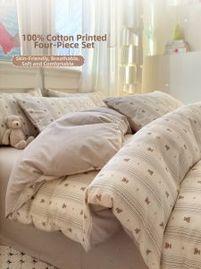Kiss Dear | Student Dormitory Single Bed Set Cotton