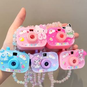 BETTIE Mainan Kalung Anak Anak Bentuk Kamera Sanrio Hello Kitty/ Mainan Kalung LED Camera Proyektor