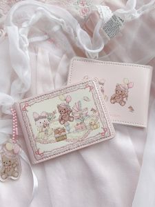 Cute Womens Protective Cover for Driving License And Student Lunch Card High-End Fashion Brand ID Card Holder Synthetic Leather