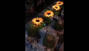 LED Solar Sunflowers Flower Light Home Decorative Flower Lights Garden Decoration Lawn Lamp Waterproof Landscape Flower Light