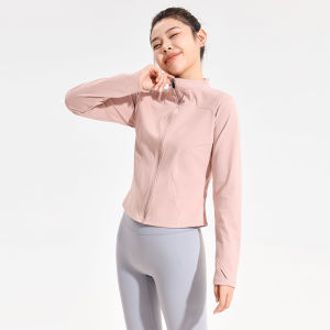 Maxrun Zipper Fitness Clothes Women Long Sleeve Fleece Lined Thickened Large Size Sports Top Tight Yoga Outerwear Jacket