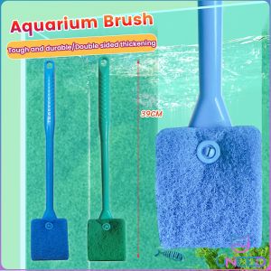 Need Double-Sided Aquarium Fish Tank Algae Cleaning Brush with Non-Slip Long Handle