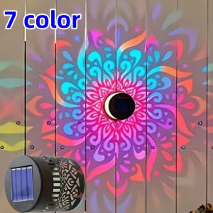 7color Solar Datura Lights Garden Decoration Christmas Halloween Party Courtyard Decoration Solar Garden Wall Light