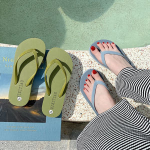 Fashionable Womens Sandals Flip Flops Beach Holiday Slippers Anti-Slip Strappy Slip-On Summer Home Shoes Korean Style PVC