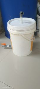 Filter air untuk kolam ikan dibuat dari ember 20 kg