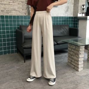 กางเกงแฟชั่นขายาว มาใหม่ สีพื้นเรียบง่าย ทุกลุค ทรงหลวม ของ ผ้านิ่ม มันต้องมีน้าาา