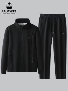 APLOVERS | Spring Autumn Running Training Riding Long Pants And Long Sleeve Jacket Sport Set