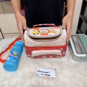 Lunch Bag Selempang 2 Tingkat - Tas Bekal Anak Untuk Sekolah