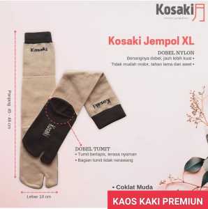 Kaos Kaki Muslimah Jempol Panjang Kaos Kaki Premium Dobel Tumit Dobel Nylon KOSAKI JEMPOL XL-Coklat Muda