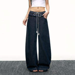 Aaisup | Quần Jeans Rửa Mòn Phong Cách Mỹ Cổ Điển Dáng Rộng Thẳng