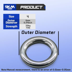 20-50Pcs Premium Stainless Steel Fishing Solid Rings Heavy Duty Lure Connector Loop for Saltwater & Freshwater Tackle