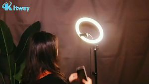 LED Selfie Ring Lighting Photographic Selfie Ring Lamp USB Remote Fill light For YouTube TikTok Video Live Phone Holder & Tripod (No Included Tripod)