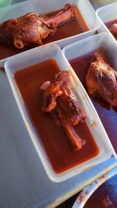 ( 50sets ) Microwavable container Disposable Rectangular Food Box / Satay Box - lambshank container / MS 1300