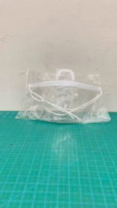 10 pcs Masker Mulut / Penahan Air Liur Bahan Mika Tebal Bisa di Pakai Berulang Untuk Restoran / Stand Jualan