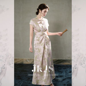 JK&JS | Đầm In Hoa Phong Cách Trung Quốc Elegante với Cổ Áo Mandarin Buttons