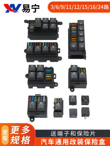 Car 6-Way Fuse Box with Relay Box Assembly 12-Way 10-Way 8-Way Restoration Circuit Protection Fuse Box