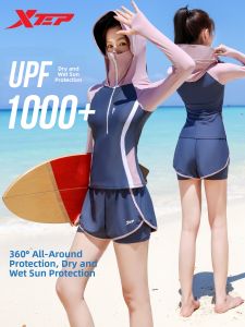 XTEP | Slimming Hooded Two-Piece Swimsuit