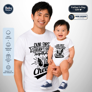 First Father’s Day Dad & Baby Matching Outfit Shirt Onesie Gift Set Newborn PH