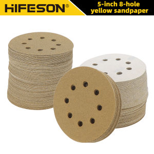 HIFESON 20pcs/50pcs/100pcs 8 Hole 125mm Vacuum Sandpaper Sanding Discs Woodworking Metal Grinding Disc Abrasive Polishing Tool