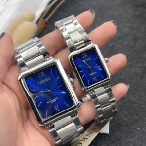 Senkq นาฬิกาข้อมือสายเลส ชายหญิง หน้าปัด31มม.และ22มม. ดีไซน์คลาสสิก ทนทาน ตั้งเวลาให้ แถมถ่านให้ พร้อมส่ง