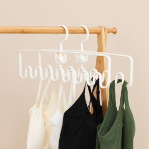 1/2 Piece Multifunctional Abs Plastic Wave-Shaped Hanger for Camisoles Bras and Vests Tie Hanger Hooks Scarf Womens Bag Storage Rack for Closet Organization and Dormitory Storage