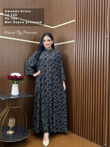 MIDI DRESS RAYON MOTIF TERBARU//HOMEYDRESS RAYON//DRESS RAYON