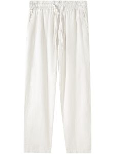 High-End Thin Cotton Linen Pants Mens Loose Casual Summer Thin Straight Leg Long Pants Breathable Comfortable Straight Leg Trousers