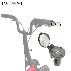 Twtopse xe đạp gương cho brompton filding xe đạp aline Cline pline cao cấp chiếu hậu an toàn chỉ đạo Gương Phụ Kiện