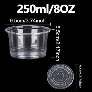 50PCS Disposable Dessert Cup Disposable Plastic Cup Snacks Desserts Iced Coffee Ice Cream Birthday Christmas Gathering Supplies