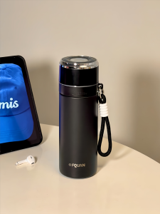 Cốc Nước Cách Nhiệt Bằng Thép Không Gỉ 316 Nhỏ Gọn Cho Nam Và Nữ Có Nắp Mở Một Nút Dùng Trong Xe Hơi Cốc Đựng Nước Di Động