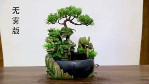 6.7 Inch Relaxation Waterfall LED Decorative Indoor Tabletop Water Fountain