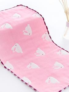 Pure Cotton Face Towels Home Use Children Cartoon Double-sided Embroidery 6 Layers Baby Cleansing Towels Pack of 3