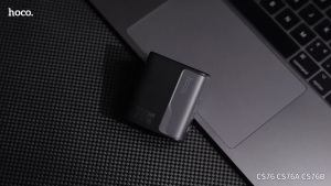 Hoco CS76A หัวชาร์จเร็ว GaN PD70W QC3.0 (TCx2 + USBx1) สายยาว 1.5 เมตร รองรับ iOS / Andriod