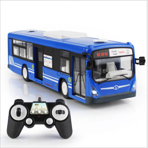 Double E | Double E E635-001 2.4G 6CH RC Bus Toy With Automatic Door Sound Light Simulation City RC Car Vehicle For Kids