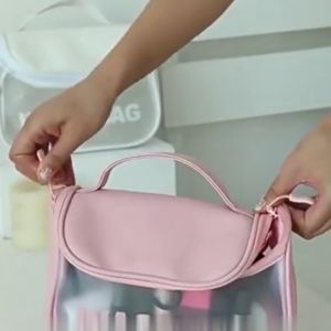 MD-T52 Tas Kosmetik Washbag Transparan Portable Multifungsi / Tas Make Up Transparan Waterproof