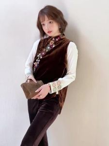 Silk Velvet Traditional Design Vest