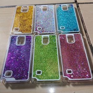 Hardcase Gliter Bergerak Samsung Galaxy Note 4 Mewah Kokoh
