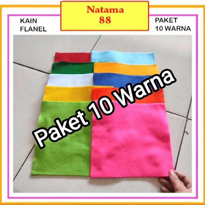 Kain Flanel Warna Warni Paket 10 Warna & 5 Warna | Lazada Indonesia