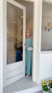 Zafina Dress / Gamis Crinkle Wanita Terbaru / Kekinian Lebaran Modern Mewah