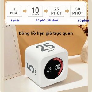 Đồng Hồ Hẹn Giờ Kỹ Thuật Số 60 Phút Không Tiếng Kêu Sạc Lại Được Có Cảm Biến Trọng Lực Dùng Cho Nấu Ăn Học Tập Tắm