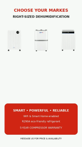 Markes 2in1 30 Liters Dehumidifier + Air Purifier With WIFI Smart Home Connectivity (MDEHU-30WF)