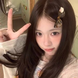 กิ๊บติดผมลายเสือดาวสุดน่ารัก KT Cat กิ๊บติดผมแบบสวมแว่นสำหรับผู้หญิง ที่คาดผมข้างเดียว ที่คาดผมแบบปากเป็ด สไตล์เกาหลี วัสดุอื่นๆ