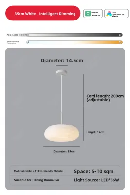 NSWR | Modern Scandinavian Style Pendant Light for Dining Room Bedroom Study