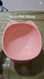 Bát ăn cho mèo 2 tai mèo chống gù chống trượt bằng nhựa cứng chắc chắn phong cách Bắc Âu bát ăn chống gù cho mèo bát ăn cho thú cưng - Nuôi Pet Shop