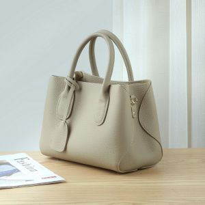 Leather Handbag Womens New 2025 Handbag High Quality Tote Single Shoulder Maternity Bag Large Capacity Polyester Lining Magnetic Buckle Closure