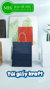 Túi Giấy Quai Xách Kraft Túi Giấy Đựng Đồ Ăn Take Away Mỹ Phẩm Quần Áo Túi Giấy Đựng Quà