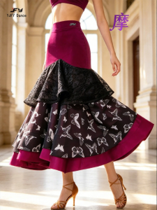 YJFY Dance | Performance Competition Long Skirt for Standard Dance