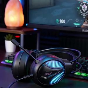 Acer | Acer Wired Headsets Gamer with Mic USB Gaming Headphone 7.1 Stereo Virtual Surround RGB Corded Headphones for Game/Work/Music