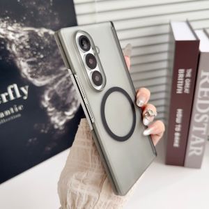 Frosted Translucent Magnetic Wireless Charging Hinge Phone Case For Samsung Z Fold 8 7 6 5 4 Shockproof Ultra Thin Hard PC Cover